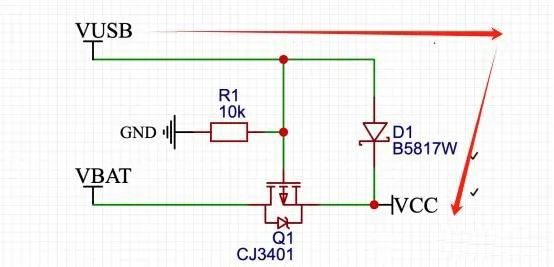 MOS管 雙電源自動切換電路