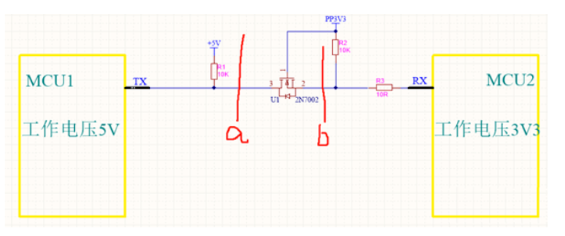 電平轉換電路 VDD和MCU之間串口通信