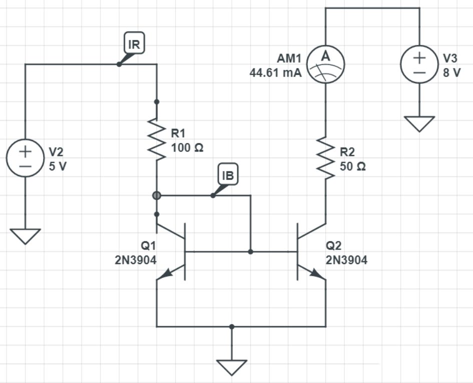 三極管應(yīng)用電流鏡像電路