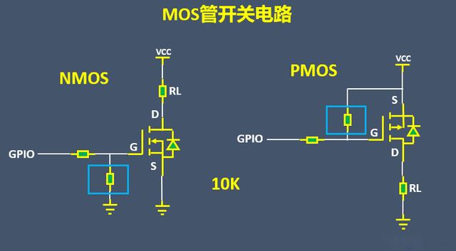 MOS管開關電路 上拉電阻 下拉電阻 區別