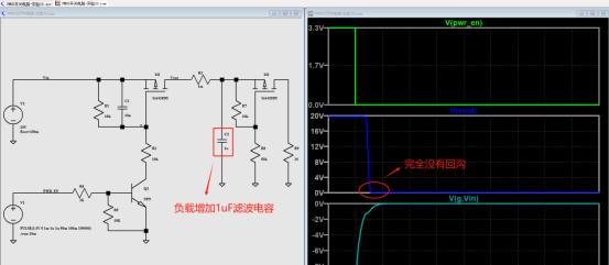 PMOS斷開 輸出電壓Vout回溝